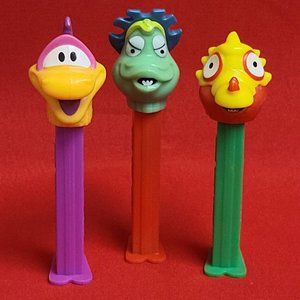 VTG Dinosaurs Pez Dispensers He-Saur  She-saur  I-Saur Pezasaurus
